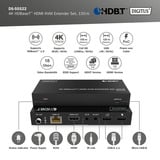 Digitus 4K HDBaseT HDMI KVM Extender Set, HDMI Verlängerung schwarz, 150 m