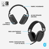 Logitech Zone Vibe 100, Headset schwarz, Bluetooth, USB-C