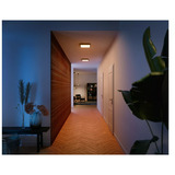 Philips White Ambiance Aurelle quadratische Panelleuchte, LED-Leuchte schwarz