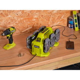 Ryobi 18 V ONE+ Ladestation RC18640, für bis zu 6 Akkus grün/grau, Ladestrom 4,0A