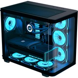 Aerocool P500C-G-BK-v1, Tower-Gehäuse schwarz, Tempered Glass x 3
