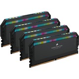 Corsair DIMM 64 GB DDR5-6400 (4x 16 GB) Quad-Kit, Arbeitsspeicher schwarz, CMT64GX5M4B6400C32, Dominator Platinum RGB, INTEL XMP