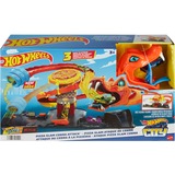 Hot Wheels City Pizza-Kobra-Angriff-Spielset mit Spielzeugauto im Maßstab 1:64, Rennbahn inkl. 1 Spielzeugauto