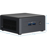 Intel® NUC 11 Pro Kit NUC11TNHi7, Barebone schwarz, ohne Betriebssystem