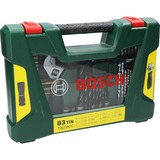 Bosch Heimwerken & Garten V-Line TiN-Bohrer- und Bit-Set, 83-teilig, Bohrer- & Bit-Satz grün, mit Rollgabelschlüssel