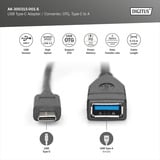 Digitus USB Type-C Adapter schwarz, Type-C auf A