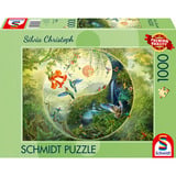 Schmidt Spiele Silvia Christoph: Yin & Yang Im Wald der Kolibris, Puzzle 1000 Teile