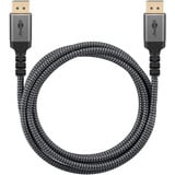 goobay Plus DisplayPort 2.0/2.1 Kabel, 8K @ 144Hz, 54 Gbit/s grau, 2 Meter