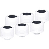 Alphacool Eiszapfen PRO 16mm HardTube Fitting G1/4 - White, Verbindung weiß, 6er Set