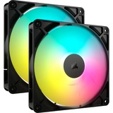 Corsair RS140 ARGB, Gehäuselüfter schwarz, 2er Pack, 140 mm