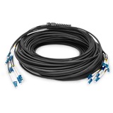 Digitus Glasfaser Universal Breakout Kabel, Duplex, LC/UPC Stecker, Multimode OM4 schwarz, 100 Meter, vorkonfektioniert