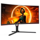AOC CU34G3S/BK, Gaming-Monitor 86 cm(34 Zoll), schwarz/rot, Adaptive-Sync, WQHD, HDR, 165Hz Panel