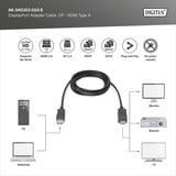 Digitus Adapterkabel DisplayPort > HDMI 4K schwarz, 1 Meter