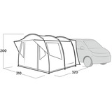 Easy Camp Tunnel-Busvorzelt Reine dunkelgrau/hellgrau, mit Vordach, Modell 2025