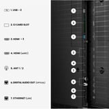 Hisense 100UR8DS RGB MiniLED, LED-Fernseher 253 cm (100 Zoll), schwarz/dunkelgrau, UltraHD/4K, Hi-View AI Engine RGB, 180Hz Panel