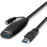 Lindy USB 3.2 Gen 1 Aktivverlängerungskabel, USB-A Stecker > USB-A Buchse schwarz, 10 Meter