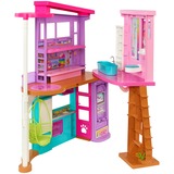 Mattel Barbie Malibu Ferien-Haus mit Möbeln & Zubehör, Puppenhaus 