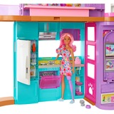 Mattel Barbie Malibu Ferien-Haus mit Möbeln & Zubehör, Puppenhaus 