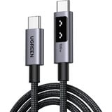 UGREEN Uno USB-C auf USB-C Kabel (100W) schwarz/grau, 3 Meter, PD 100 Watt, mit Display