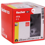 fischer Porenbetondübel FFA 8 S hellgrau, 15 Stück, mit Schraube
