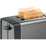 Bosch Home Kompakt-Toaster DesignLine TAT5P425DE grau/schwarz, 970 Watt, für 2 Scheiben Toast