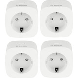 Bosch Smart Home Zwischenstecker Kompakt [+], Schaltsteckdose weiß, 4er Pack