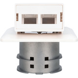 Digitus FTTH Glasfaser Unterputz-Wandanschlussdose, 2 Ports weiß, für SC- und LC-Adapter