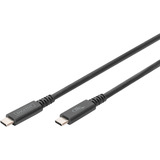 Digitus USB4 Gen 3x2 Kabel, USB-C Stecker > USB-C Stecker, 40Gbit/s schwarz, 1 Meter, PD 3.1, Laden mit 240 Watt