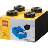 Room Copenhagen LEGO Schreibtischschublade 4            , Aufbewahrungsbox schwarz, Noppen