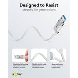 goobay Ethernet-Adapterkabel USB-A 3.2 Gen1 > RJ-45, Slim weiß, 15 Meter