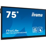 iiyama ProLite TE7512MIS-B3AG, Public Display schwarz (matt), UltraHD/4K, IPS, Touchscreen