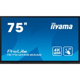 iiyama ProLite TE7512MIS-B3AG, Public Display schwarz (matt), UltraHD/4K, IPS, Touchscreen