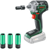 Bosch Akku-Schlagschrauber UniversalImpactDrive 18V-350 solo grün, ohne Akku und Ladegerät, inkl. 3 Steckschlüsseleinsätze, POWER FOR ALL ALLIANCE