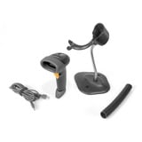 Digitus 2D Bluetooth Barcode Scanner, Barcode-Scanner schwarz, Akkubetrieb, mit Halterung, QR-Code kompatibel