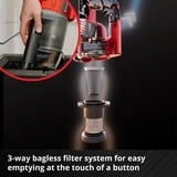 EINHELL TE-SV 18 Li-Solo, Stielstaubsauger rot/schwarz, ohne Akku und Ladesgerät