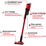 EINHELL TE-SV 18 Li-Solo, Stielstaubsauger rot/schwarz, ohne Akku und Ladesgerät