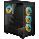 GIGABYTE C500 Panoramic Stealth, Tower-Gehäuse schwarz, Tempered Glass x 2