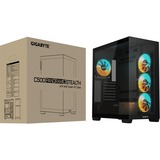 GIGABYTE C500 Panoramic Stealth, Tower-Gehäuse schwarz, Tempered Glass x 2