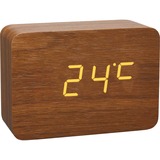 TFA Design Funk-Wecker in Holz-Optik CLOCCO braun