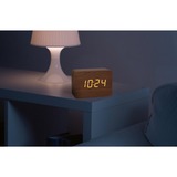 TFA Design Funk-Wecker in Holz-Optik CLOCCO braun