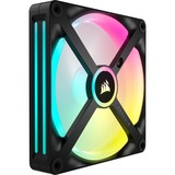 Corsair iCUE LINK QX140 RGB 140-mm-PWM-Lüfter, Gehäuselüfter schwarz, Erweiterungskit