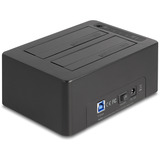 DeLOCK Dual Dockingstation für 2 x SATA HDD / SSD schwarz, mit Klon Funktion, Card Reader, USB-A