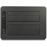 DeLOCK Dual Dockingstation für 2 x SATA HDD / SSD schwarz, mit Klon Funktion, Card Reader, USB-A