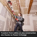 EINHELL Professional Akku-Trockenbauschleifer TP-DW 18/225 Li - Solo, 18Volt rot/schwarz, ohne Akku und Ladegerät