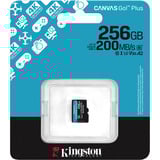 Kingston Canvas Go! Plus 256 GB microSDXC, Speicherkarte schwarz, UHS-I U3, Class 10, V30, A2