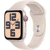 Apple Watch SE (2023), Smartwatch Polarstern, 44 mm, Sportarmband, Aluminium, Cellular