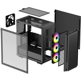 DeepCool CG560, Tower-Gehäuse schwarz, Tempered Glass