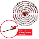EINHELL Akku-Heckenschere GE-CH 1846 Li Kit, 18Volt rot/schwarz, Li-Ionen Akku 2,0Ah
