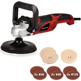 EINHELL Poliermaschine und Schleifmaschine CC-PO 1100/150 E rot/schwarz, 1.100 Watt, Schleifscheibe Ø 150mm