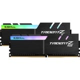 G.Skill DIMM 32 GB DDR4-3200 (2x 16 GB) Dual-Kit, Arbeitsspeicher schwarz, F4-3200C16D-32GTZRX, Trident Z RGB, INTEL XMP